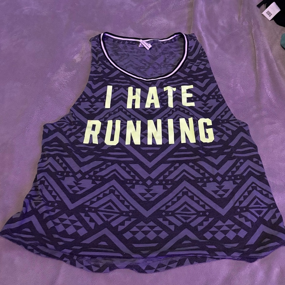 Victoria's Secret Grey Graphic Tank Top